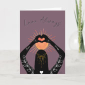 Liefde Altijd Hart Handen Kaart (Voorkant)