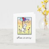 Liefde altijd, hondenkunst, dierensympathie kaart (Gele Bloem)