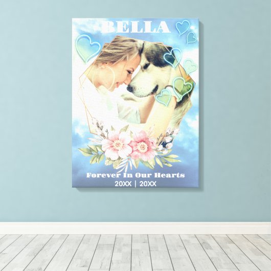 liefde altijd in ons hart canvas afdruk (Insitu (Houten vloer))