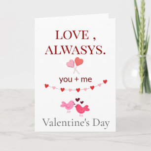 Liefde altijd prettige Valentijnsdag kaart