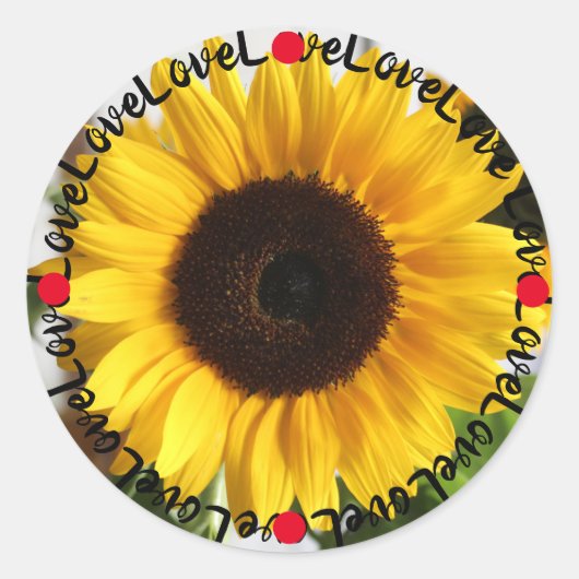 Liefde altijd ronde sticker (Voorkant)