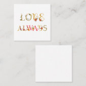 Liefde altijd vierkante visitekaartje (Voorkant / Achterkant)