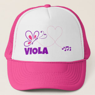 Liefde Altviool Roze Paarse Vlinder Hart Trucker Pet