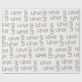 Liefde amandelbloesems op het ivory cadeaupapier (Vlak)