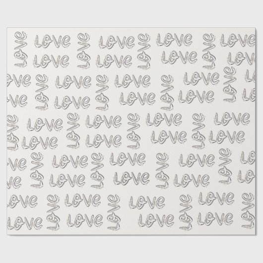 Liefde amandelbloesems op het ivory cadeaupapier (Vlak)