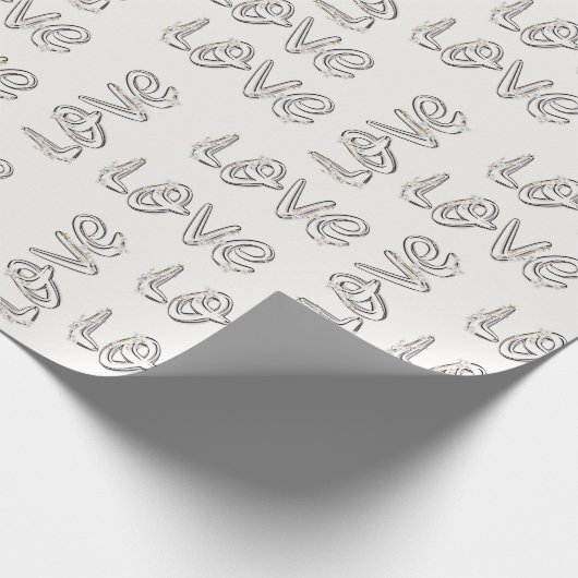 Liefde amandelbloesems op het ivory cadeaupapier (Hoek)