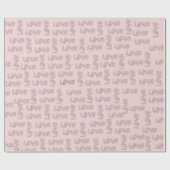 Liefde amandelbloesems op roze blush cadeaupapier (Vlak)