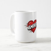 Liefde Amber Koffiemok (Voorkant links)