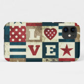 Liefde Amerika Patriotisch Case-Mate iPhone Case (Achterkant (horizontaal))