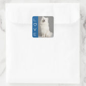 Liefde Amerikaanse Eskimo Puppy Dog Sticker / Labe (Tas)