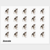 Liefde Amerikaanse Staffordshire Terrier Dog Stick Ronde Sticker (Vel)