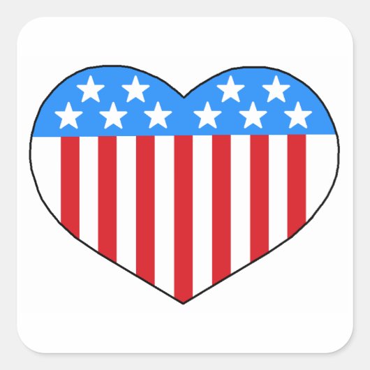 Liefde Amerikaanse stijl Sticker (Voorkant)