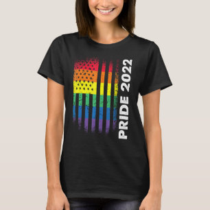 Liefde Amerikaanse Vlag Regenboog VS Gay LGBTQ LGB T-shirt