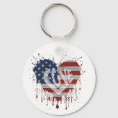 Liefde Amerikaanse vlag Sleutelhanger (Achterkant)