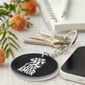 Liefde. Amor. 愛. Sleutelhanger (Voorkant Rechts)