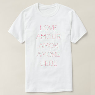 Liefde Amour Amor Amore Liebe, Red, persoonlijk T-shirt