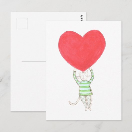 liefde, amour, amore briefkaart (Voorkant / Achterkant)