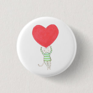liefde, amour, amore ronde button 3,2 cm