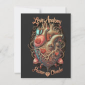 Liefde Anatomie: Passie Kamer en Liefde Bites Feestdagenkaart (Voorkant)