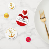 Liefde Anchor op de Rode Golden & White Confetti (Groep)