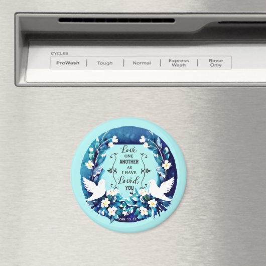 Liefde andermaal blauwe en witte stippen magneet (Insitu (Vaatwasser))