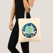 Liefde andermaal blauwe en witte stippen tote bag (Voorkant (product))