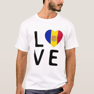 Liefde - Andorra vlag T-shirt