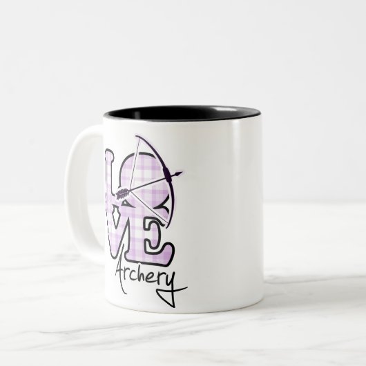 Liefde Archery Tweekleurige Koffiemok (Voorkant links)