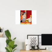 Liefde. Art Deco Art afdrukken Poster (Thuiskantoor)