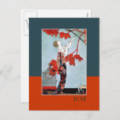 Liefde. Art Deco Valentijnsdag Briefkaarten (Voorkant / Achterkant)