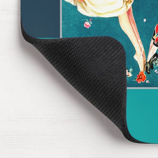 Liefde. Art Deco Valentijnsdag Cadeft Muismat (Hoek)