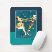 Liefde. Art Deco Valentijnsdag Cadeft Muismat (Met muis)