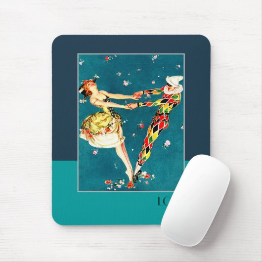 Liefde. Art Deco Valentijnsdag Cadeft Muismat (Met muis)