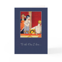 Liefde. Art Deco-Valentijnsdag