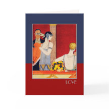 Liefde. Art Deco-Valentijnsdag