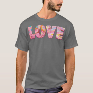 Liefde artistieke typografie t-shirt