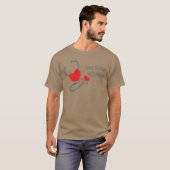 Liefde arts in opleiding t-shirt stethoscoop (Voorkant volledig)