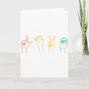 Liefde Asl Gebarentaal Alfabet Valentijnsdag Gif Kaart