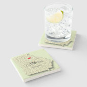 Liefde Athen, Georgia, Map, Marmer Onderzetters (Zijkant)