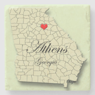 Liefde Athen, Georgia, Map, Marmer Onderzetters