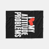 Liefde Attitude Probleem Grappig Sarcastisch Humor Fleece Deken (Voorkant (Horizontaal))