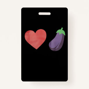 Liefde Aubergine Grappig Gay LGBTQ Pride Badge