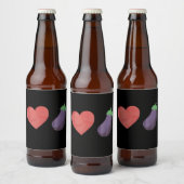 Liefde Aubergine Grappig Gay LGBTQ Pride Bier Etiket (Flessen)