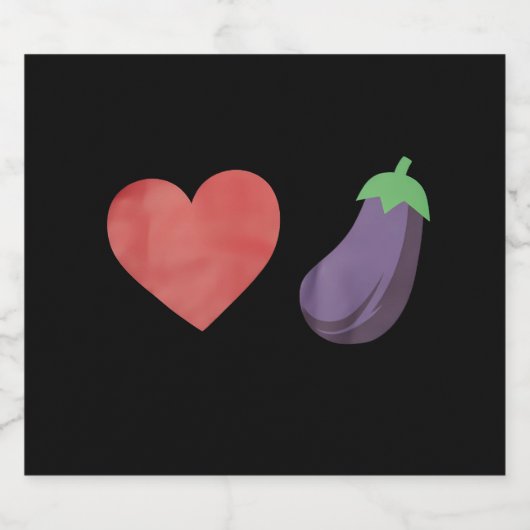 Liefde Aubergine Grappig Gay LGBTQ Pride Bier Etiket (Enkel label)