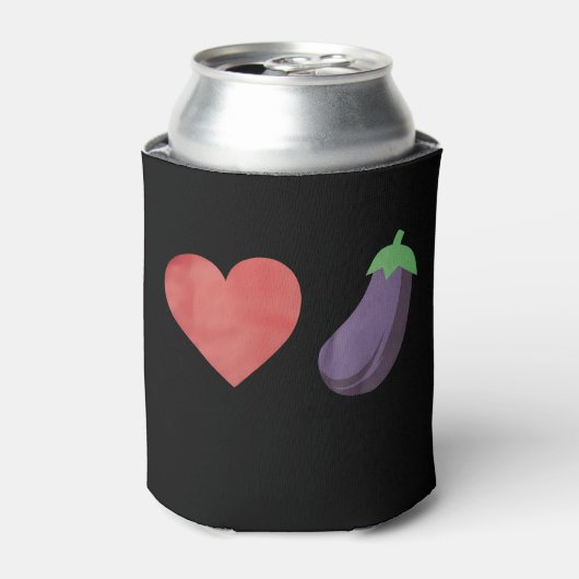 Liefde Aubergine Grappig Gay LGBTQ Pride Blikjeskoeler (Blikje Voorkant)
