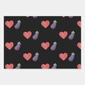 Liefde Aubergine Grappig Gay LGBTQ Pride Inpakpapier Vel (Voorkant)