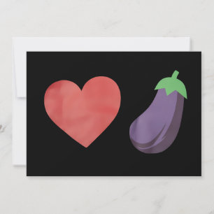 Liefde Aubergine Grappig Gay LGBTQ Pride Kaart