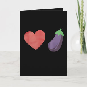 Liefde Aubergine Grappig Gay LGBTQ Pride Kaart