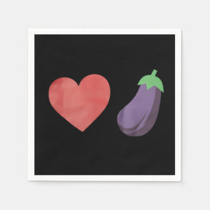 Liefde Aubergine Grappig Gay LGBTQ Pride Servet