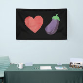 Liefde Aubergine Grappig Gay LGBTQ Pride Spandoek (Beurs)